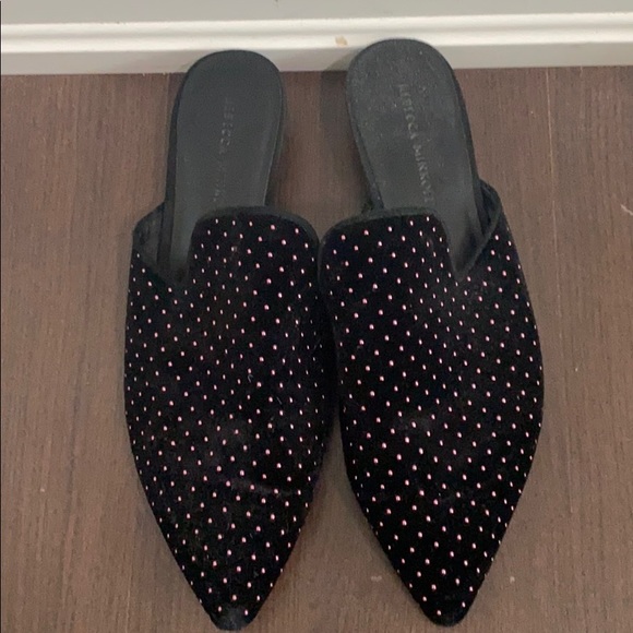 Rebecca Minkoff velvet polka-dot slides - Picture 2 of 3